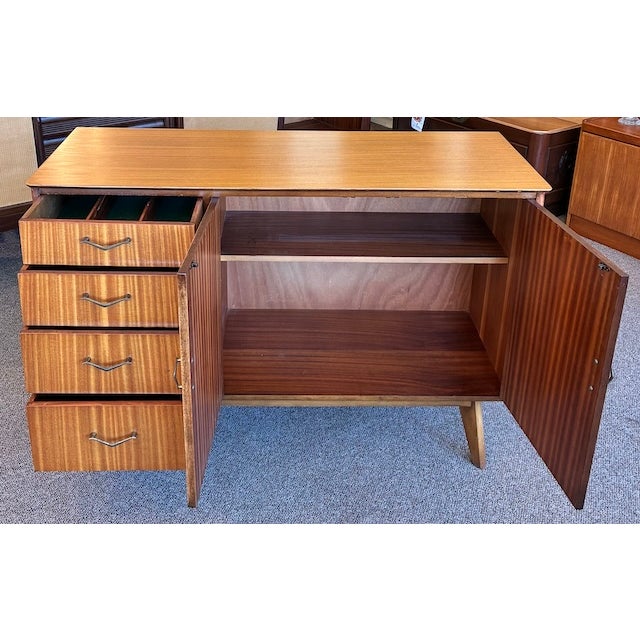 Brown Mid Century Modern Teak Sideboard by Remploy, Uk c.1950 For Sale - Image 8 of 10