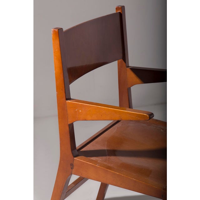 Set of Vintage Wooden Chairs, 1950 For Sale - Image 9 of 15