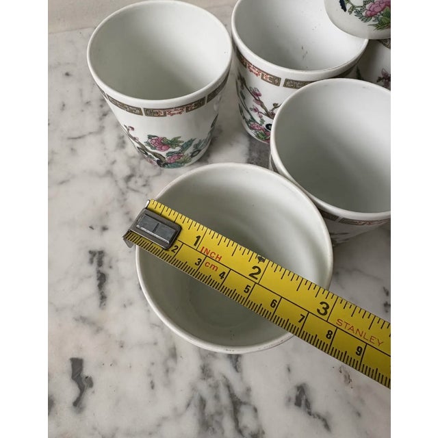 Limoges, France Mid 20th Century Limoges France Hand Painted Porcelain Cups - Set of 6 For Sale - Image 4 of 8