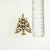 Abstract Vintage Pakula Candle Christmas Tree Pin Gold-Plated With Rhinestones For Sale - Image 3 of 4