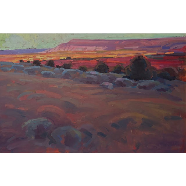 "Morning on the Mesa" (2012) is a Signed Original Oil Pastel by Susan Mayfield. It is a plein air drawing/painting which...