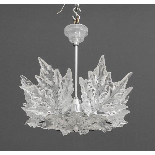 Lalique Crystal "Champs-Elysees" Two-Tier Chandelier For Sale - Image 9 of 13