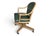 Vintage McGuire Louis XVI Swivel-Tilt Desk Chair in Green Leather For Sale - Image 13 of 18
