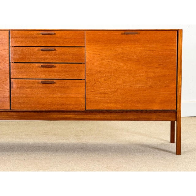 Mid-Century Sideboard with Brown Leather Handles by Meredew, 1960s For Sale - Image 14 of 18