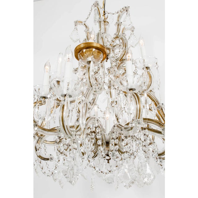 Late 19th Century Late 19th Century Cut Crystal 18-Light Hanging Chandelier For Sale - Image 5 of 13