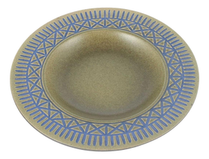 Vintage Stoneware Bowl with Geometric Relief Pattern by Mari Simmulson for Upsala-Ekeby, 1960s