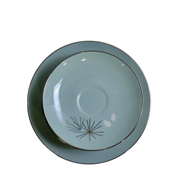 Mid 20th Century Franciscan Masterpiece Extremely Rare 'Silver Pine' 8-Five Pc Place Settings - 40 pcs For Sale - Image 15 of 17