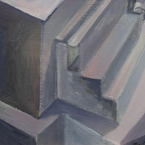 Ercole Pignatelli, Woman at the Window, Oil on Canvas For Sale - Image 6 of 12