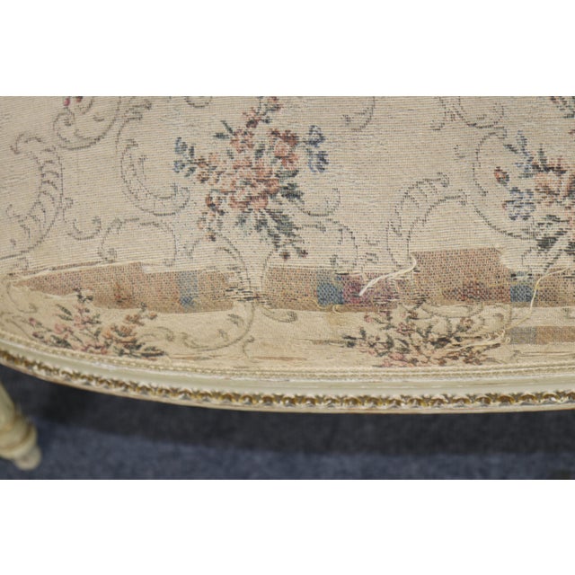 Pair French Louis XVI Style Parcel Gilt Armchairs For Sale - Image 10 of 11