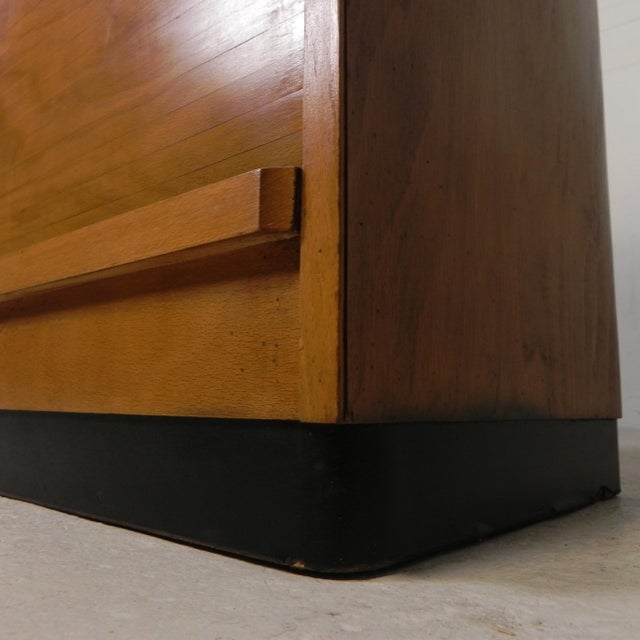 Vintage Birch Roller Shutter Cabinet from Ekawerk Horn Lippe, Germany, 1950s For Sale - Image 11 of 18