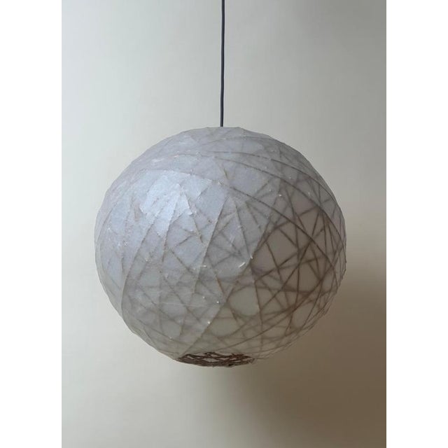 Vintage Cocoon Globe Pendant Lamp, 1970s For Sale - Image 13 of 18