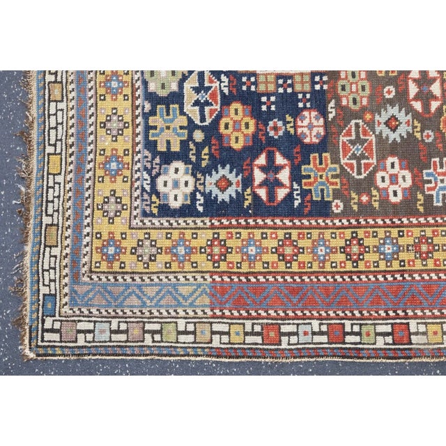 Antique Shirvan Rug 3'9'' x 4'11'' For Sale - Image 9 of 11