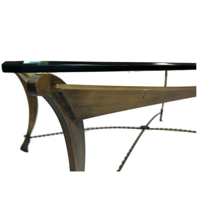 Neoclassical Revival Glass Top Coffee Table For Sale In West Palm - Image 6 of 12