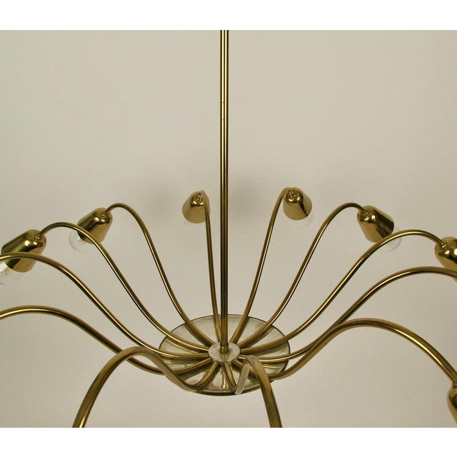 1950s Mid-Century Brass Chandelier from Rupert Nikoll, Austria, 1961 For Sale - Image 5 of 16