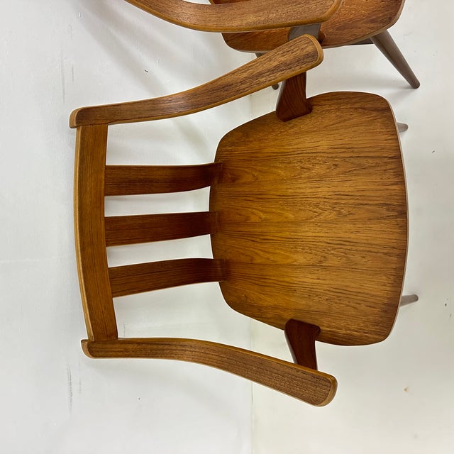 Teak Plywood Dining Chairs attributed to Pastoe, 1960s, Set of 4 For Sale - Image 12 of 18