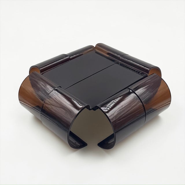 Vintage Modular Acrylic Glass Table, 1970s For Sale - Image 10 of 18