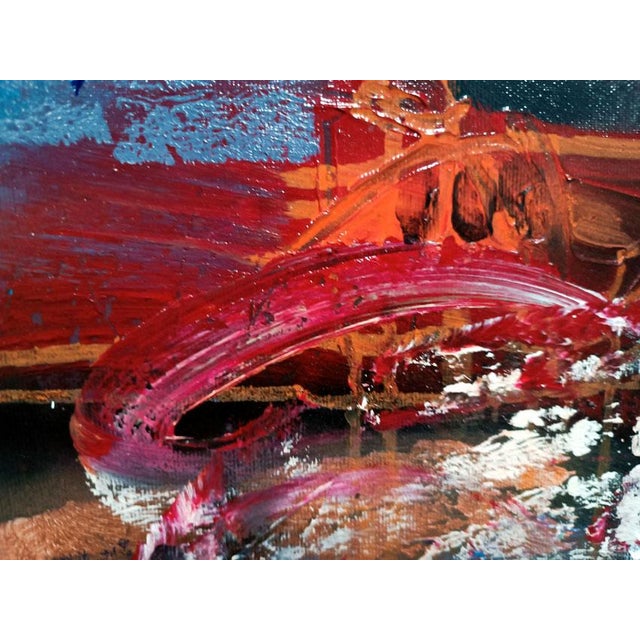 Ovidiu Kloska, Its Raining in a Garden Full of Butterflies, Acrylic on Canvas For Sale - Image 9 of 11