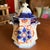 Antique Gaudy Welsh Crescent Pinwheel Flow Blue Covered Sugar Bowl, Circa 1840s For Sale - Image 10 of 12