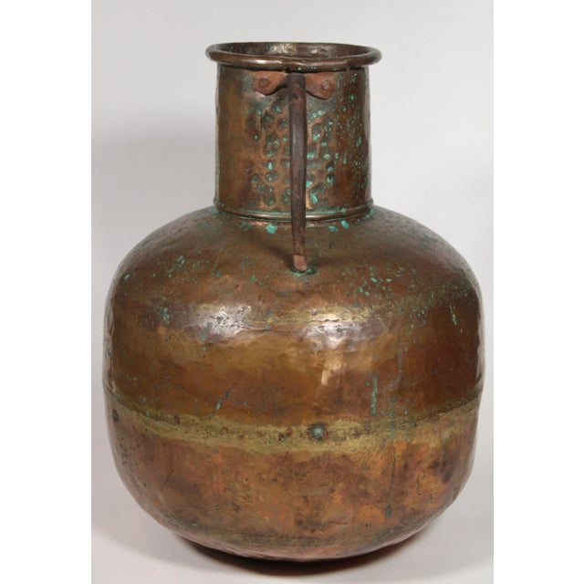 1920s Large French Gourd Shaped Copper Umbrella Stand / Vessel For Sale - Image 5 of 11