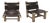 Restoration Hardware Soren Leather Sling Chairs - A Pair For Sale