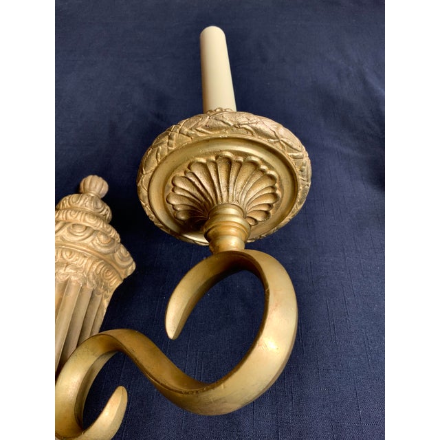 Set of 6 Edward F Caldwell Gilt Bronze Two Arm Sconces, 1910-1925 For Sale - Image 9 of 12