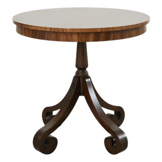 Arteriors Regency Style Round Veneered Center Table For Sale