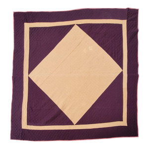 1930s Amish Wool Center Diamond in a Square Quilt