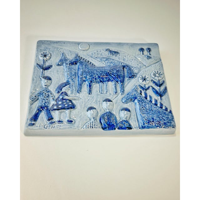 1960s Ceramic Wall Relief by Noomi Backhausen, 1950s For Sale - Image 5 of 7