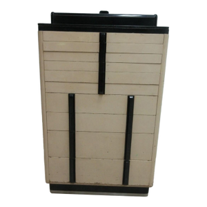 1940s Art Deco Dental Cabinet Industrial Medical Chest Dresser Tan 10 Drawer