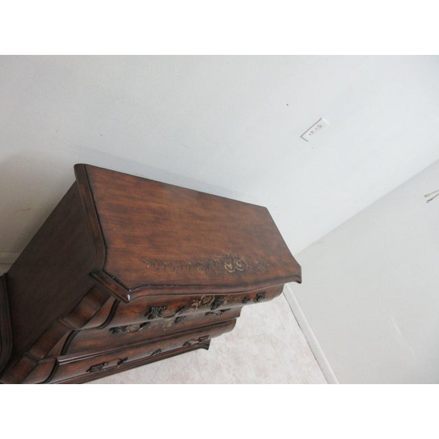 1990s Ethan Allen Tuscany Serpentine French Paint Decorated Commode Dresser Chest For Sale In Philadelphia - Image 6 of 12