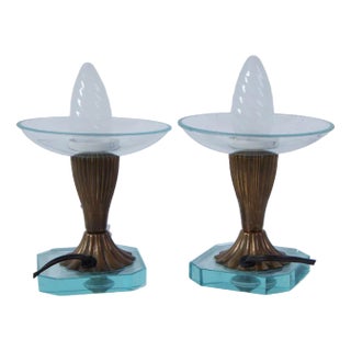 Art Deco Style Table Lamps, 1940s, Set of 2 For Sale