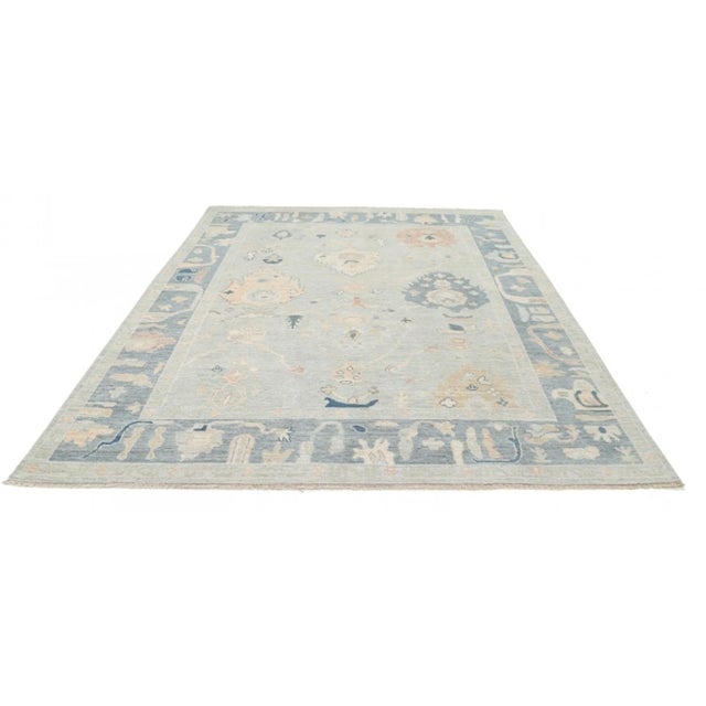 Pasargad DC Fine Hand Knotted Oushak Design Runner Rug For Sale In Washington DC - Image 6 of 7