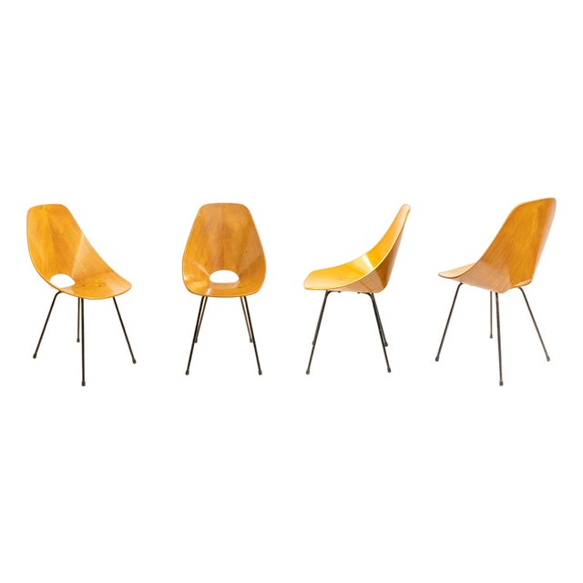 Medea Chairs by Vittorio Nobili, Italy, 1955, Set of 4 For Sale