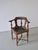 Antique Carved Corner Chair with Leather Seat For Sale - Image 10 of 10