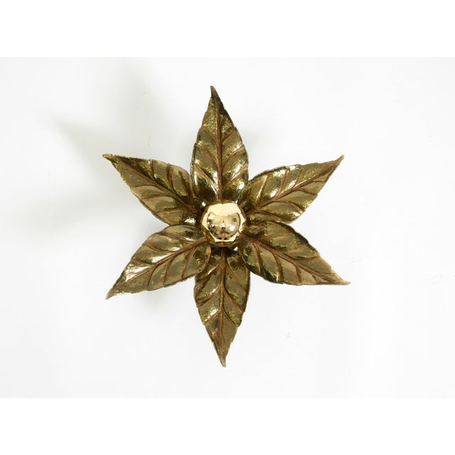 1970s Brass Flush Mount Lamp by Willy Daro, 1970s For Sale - Image 5 of 18