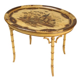 English Regency Style Chinoiserie Decorated Tray Table For Sale