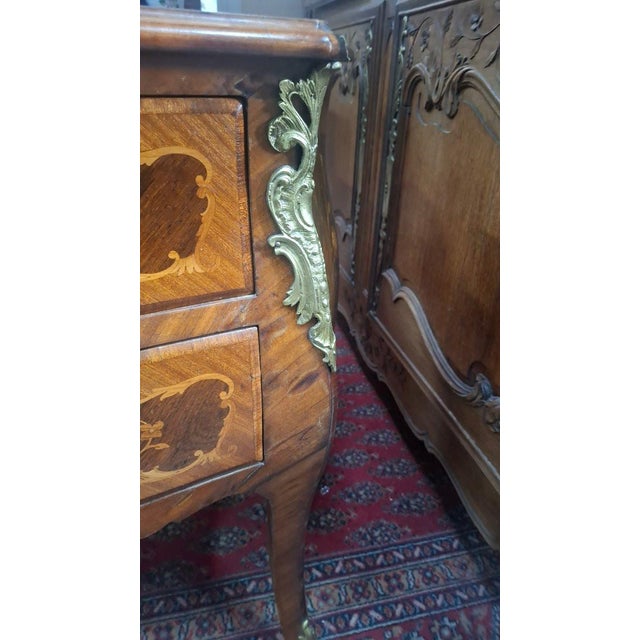 Louis XV Style Marquetry Chest of Drawers, 1950 For Sale - Image 4 of 10
