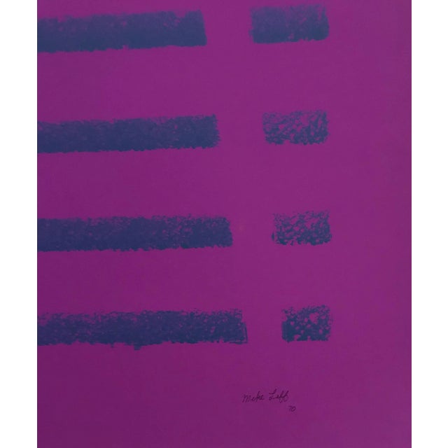 Mid-Century Modern Mid Century Abstract Minimalist Silk Screen Print 1970 For Sale - Image 3 of 7