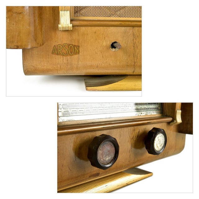 Wood Vintage Radio from Arson For Sale - Image 7 of 9