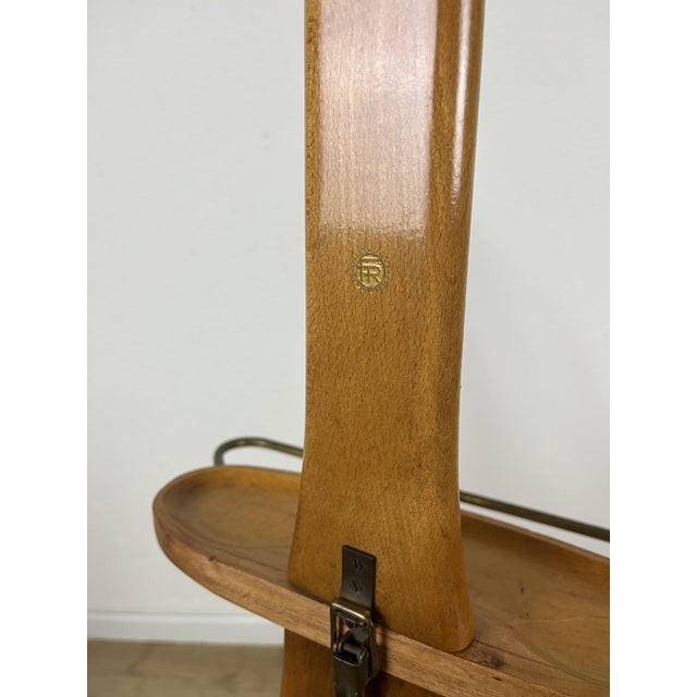 Brown Wooden Valet Stand by Ico Parisi for Fratelli Reguitti, 1960s For Sale - Image 8 of 9