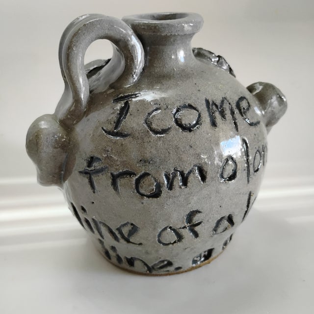 Early 21st Century Stephen Hawks Face Jug "I Come From a Long Line of a Long Line"." For Sale - Image 5 of 8