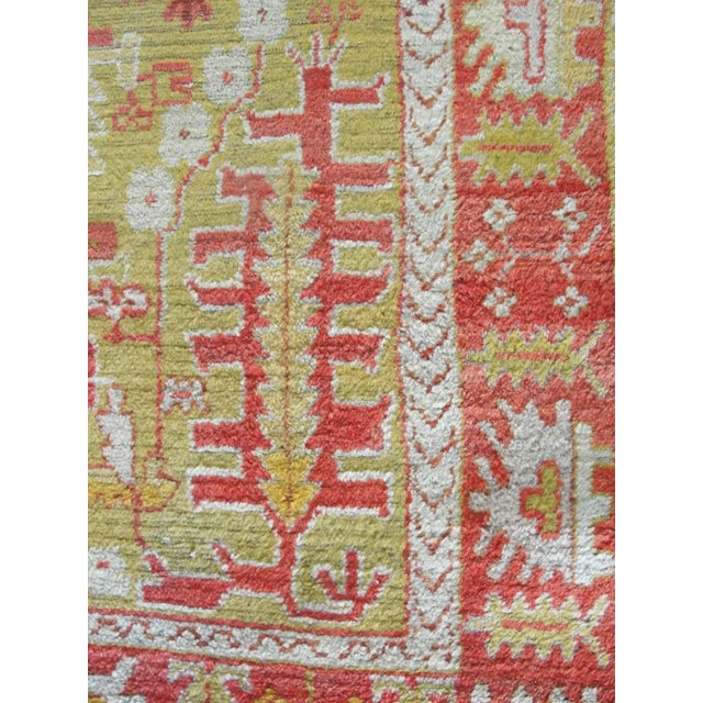 Antique Turkish Oushak Tree-of-Life Rug, Western Anatolia, Circa 1900 For Sale - Image 10 of 11