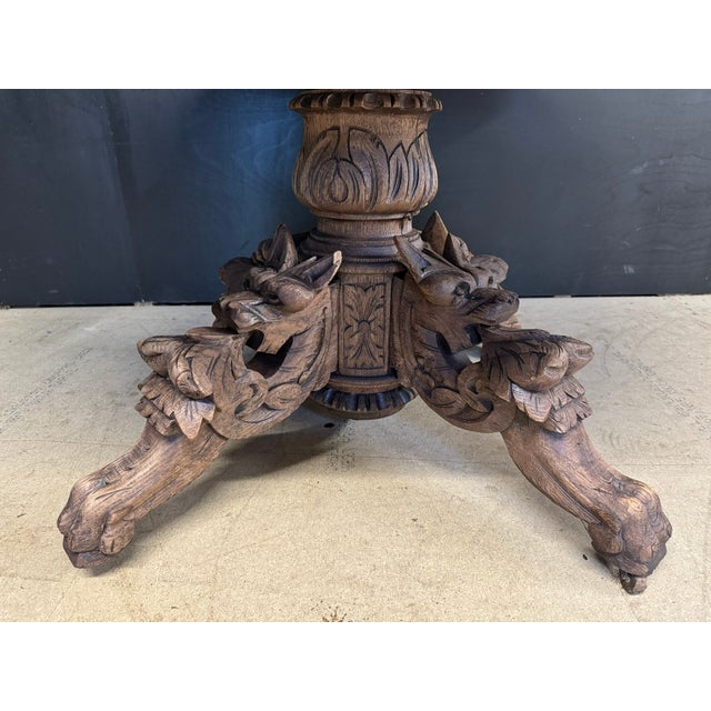 French Bleached Oak Hunting Table, 1860 For Sale - Image 3 of 12