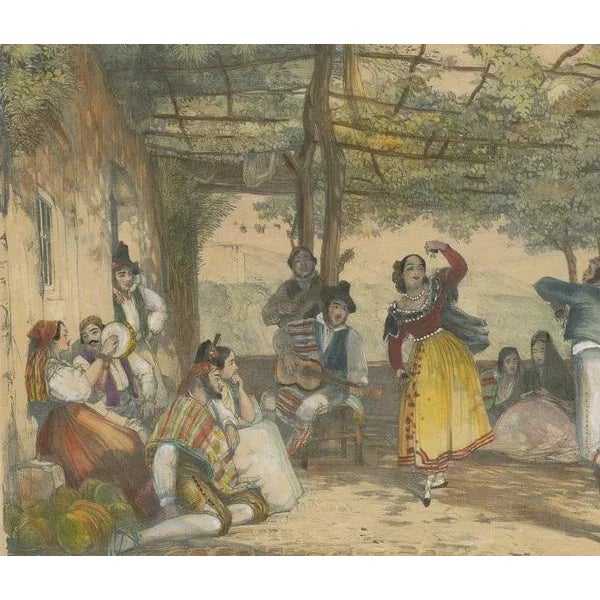 Lewis, Peasants Dancing the Bolero, 1836, Paper For Sale - Image 3 of 5