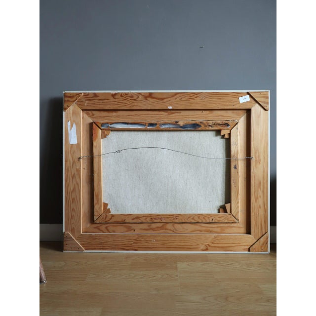 Mid-Century Modern 'Winter Light' Vintage Swedish Expressive Landscape Oil Painting, Framed For Sale - Image 12 of 12