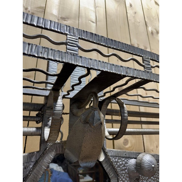 Art Deco Locker in Hammered Iron, 1940s For Sale - Image 4 of 9