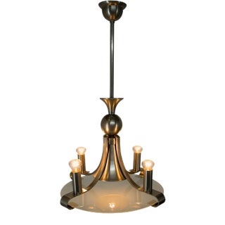 Large Art Deco Chandelier, 1930s For Sale