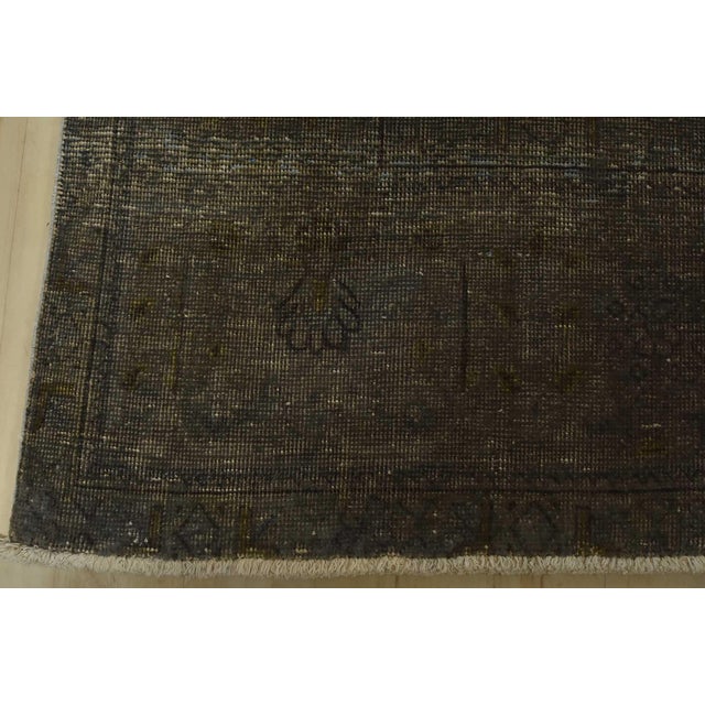 Tabriz Rug 10′ X 12’7” Gray Wool Vintage Overdyed Hand-Knotted Oriental Carpet For Sale - Image 12 of 15