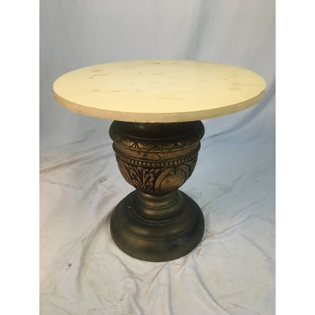 Wood 1950s Italian Marble Top Side Table For Sale - Image 7 of 7
