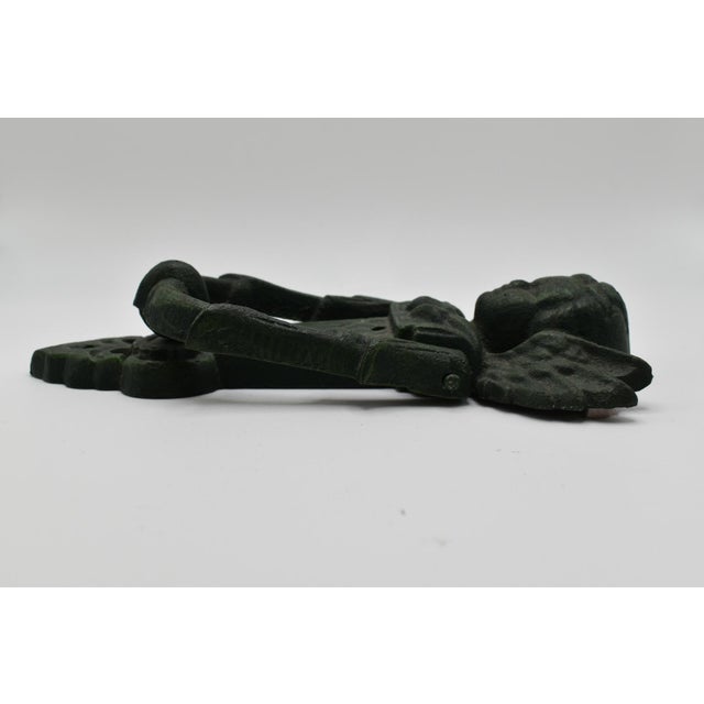 Early 20th Century Cast Iron Angel Door Knocker For Sale - Image 5 of 11